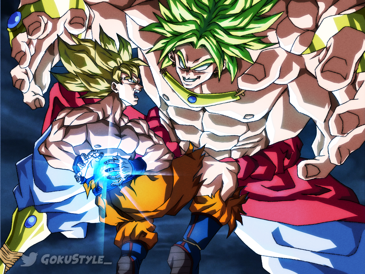 Goku Vs. Broly: SSJ by CELL-MAN on DeviantArt