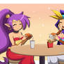 Commission: Shantae and Sky eating