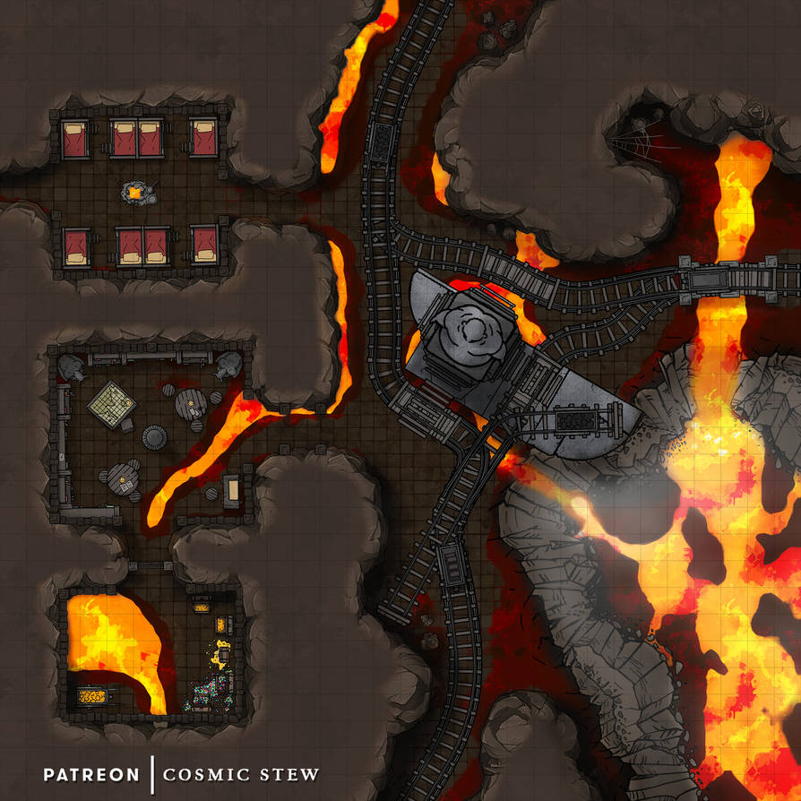 Cold Forge Battle Map Dwarven Forge Battlemap by CosmicStewRPG on DeviantArt