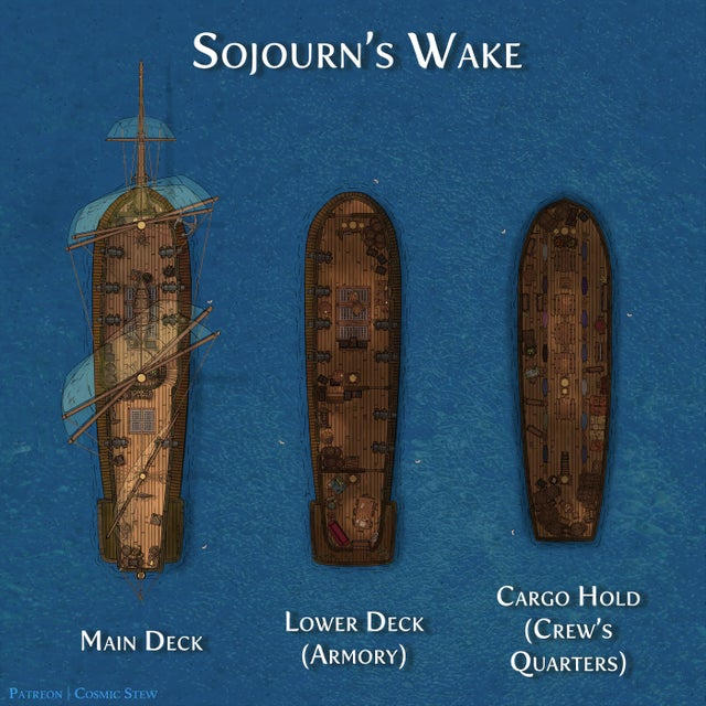 Pirate-Ship-Battlemap by CosmicStewRPG on DeviantArt