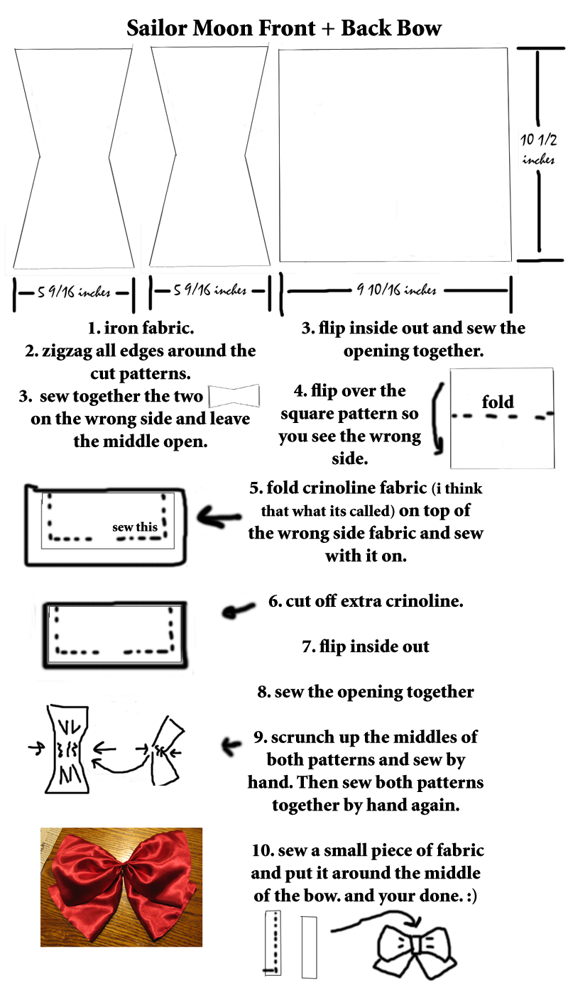 Sailor moon bow tutorial