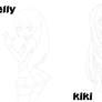 Kiki and Kelly line art