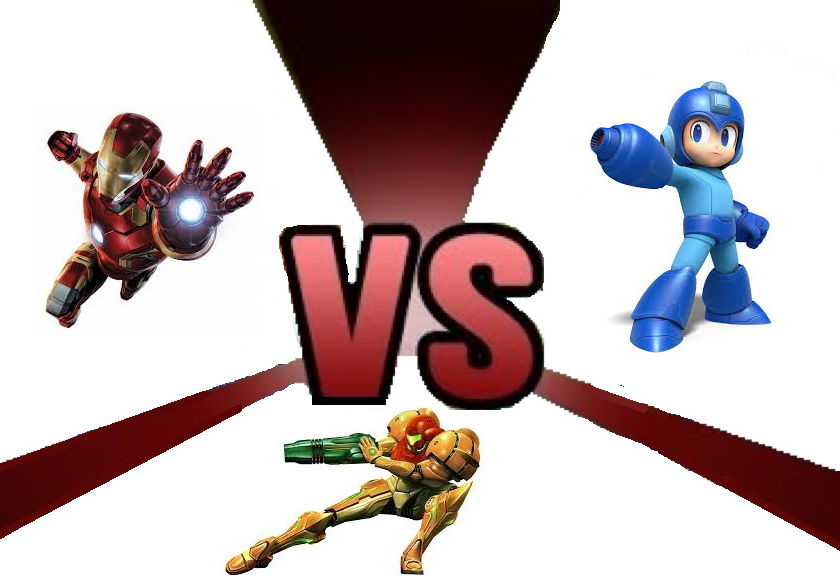 Iron Man Vs Mega Man Vs Samus Aran! Battle Royale! By Rockeyrolley On  Deviantart