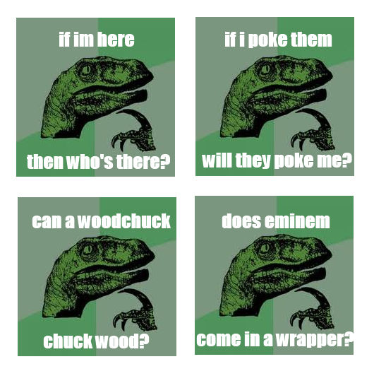 The 4 Thinking Raptors by NoNCoz on DeviantArt