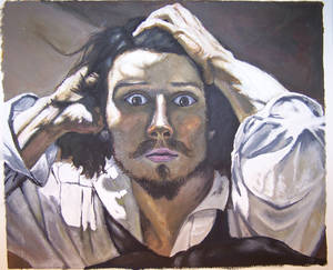 Reprod of Courbet's painting