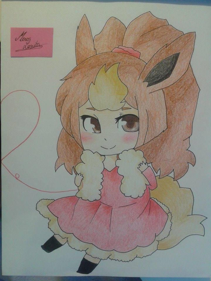 Pyjarid Chibi Gijinka Chibi Pyroli/Flareon by Kathyya on DeviantArt