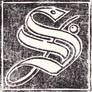 Linolschnitt ''SCHATTEN SCHLANGE SCHWERT SCHREI''