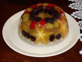 jelly with encapsulated fruit