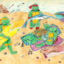 TMNT  vacations on the beach