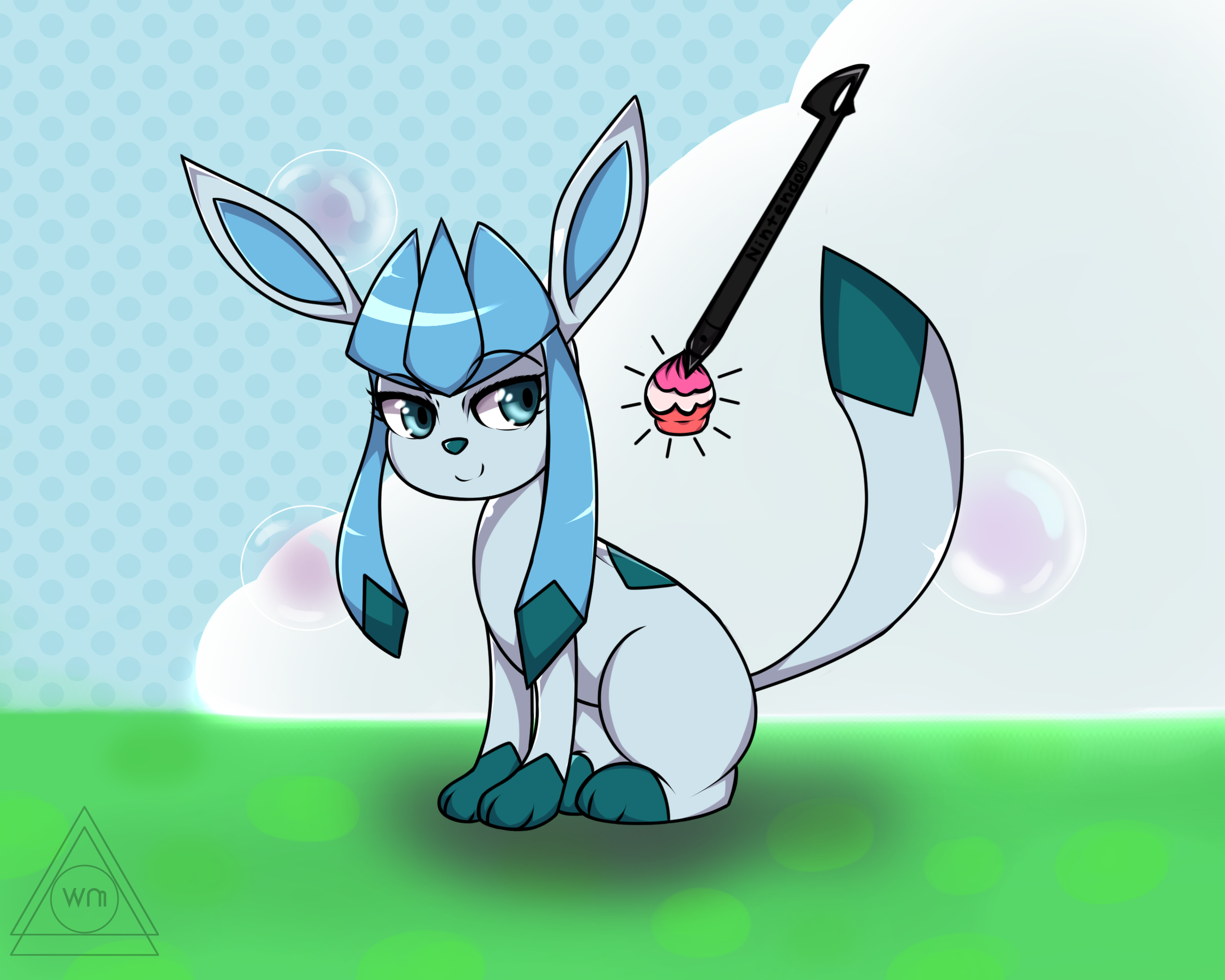 Glaceon in Poke Amie