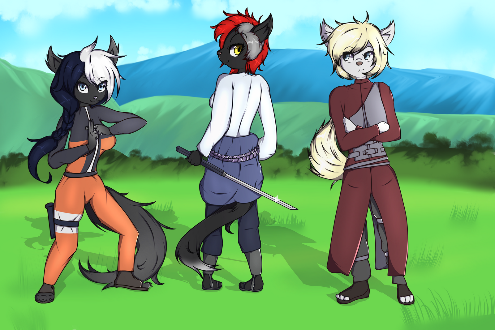 Naruto-Styled Commission for Ash Hodge