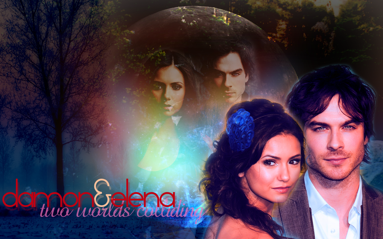 Damon and Elena Wallpaper by beauteouselement-xo on DeviantArt Damon and Elena Wallpaper by beauteouselement-xo on DeviantArt