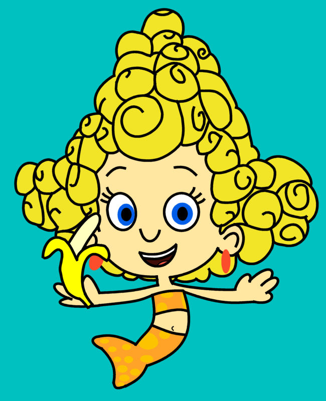 Bubble Guppies: Deema eating a banana by dev-catscratch on DeviantArt