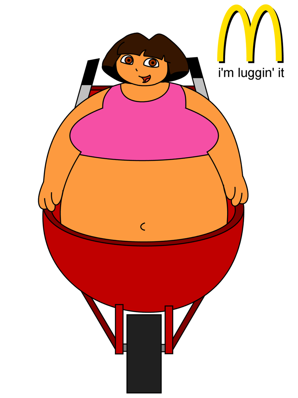 Dora the Explorer luggin' it