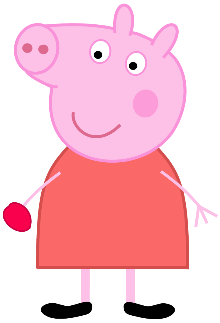 Peppa Pig eating a Red Plum