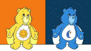 Funshine and Bedtime Bear doing a duet