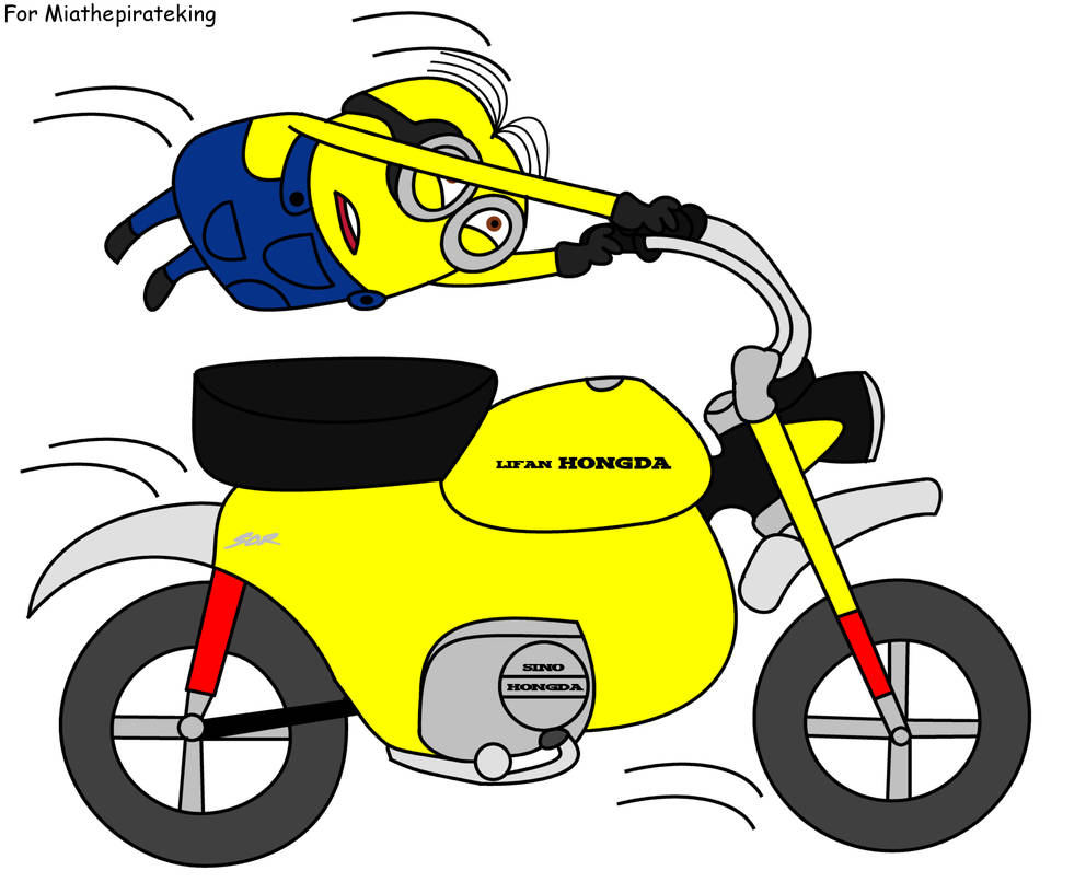 Minion Dave riding a monkey bike by dev-catscratch on DeviantArt