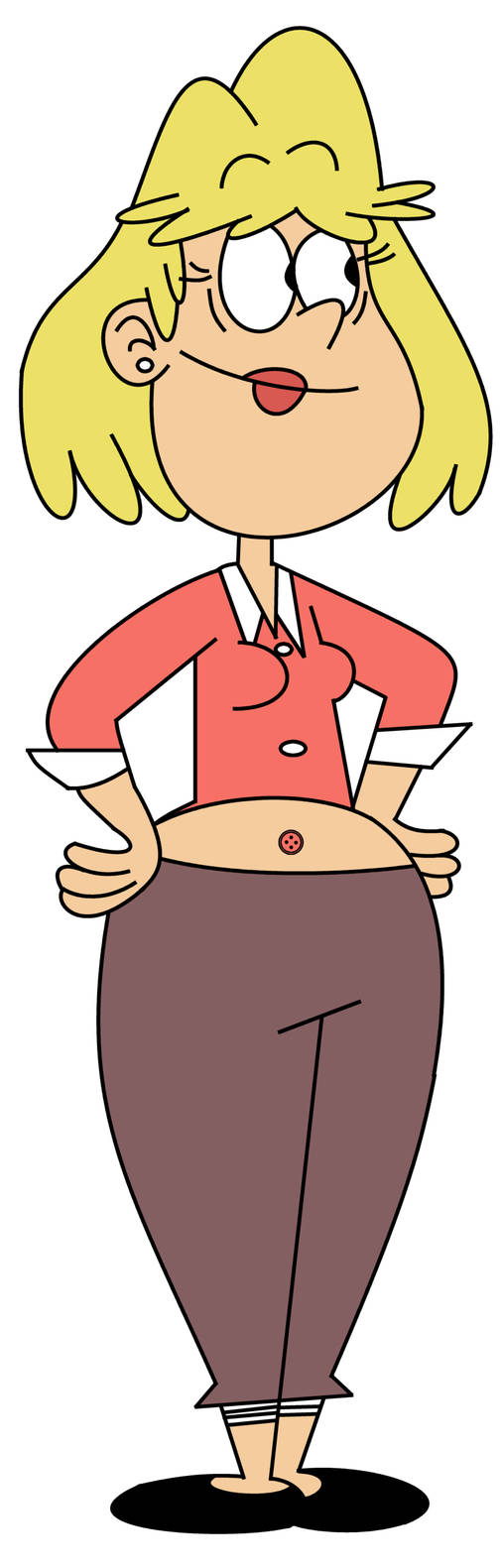 Loud Raspberry Belly Rita Loud has a button on the belly by dev-catscratch on DeviantArt
