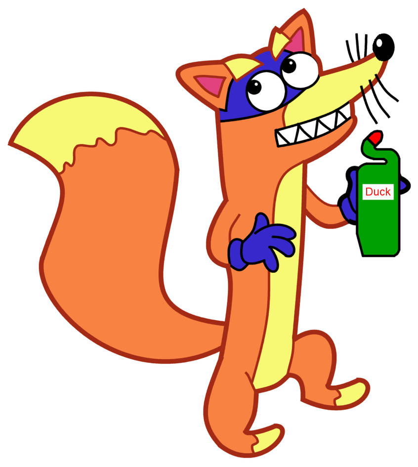 Swiper with a Toilet Duck bottle by dev-catscratch on DeviantArt