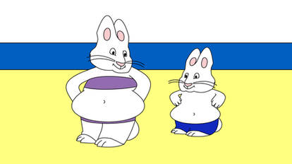 Max and Ruby at the beach overweight