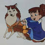 Balto Animation Cel with Jenna And Rosie