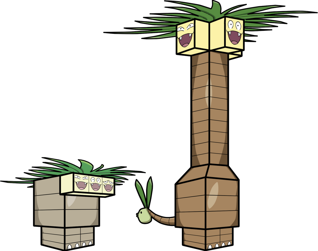 Exeggutor 3D by zienaxd on DeviantArt