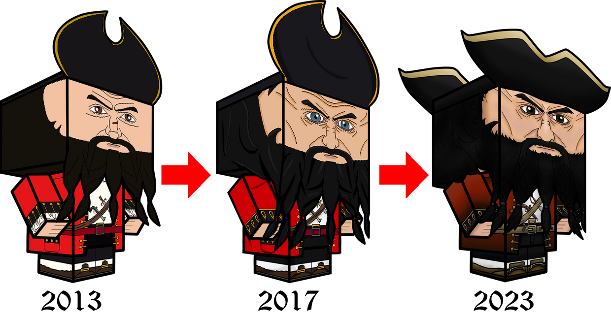 Blackbeard Comparison 3D by zienaxd on DeviantArt