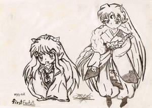 Inuyasha and Sesshomaru chibi