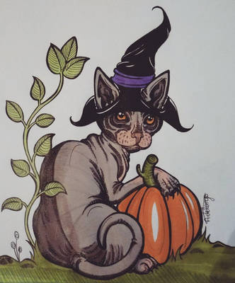 The Witching Sphynx by DemiAmuca