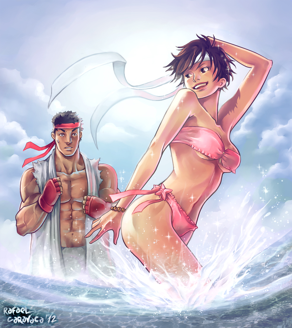 Sakura and Ryu - Beach time!