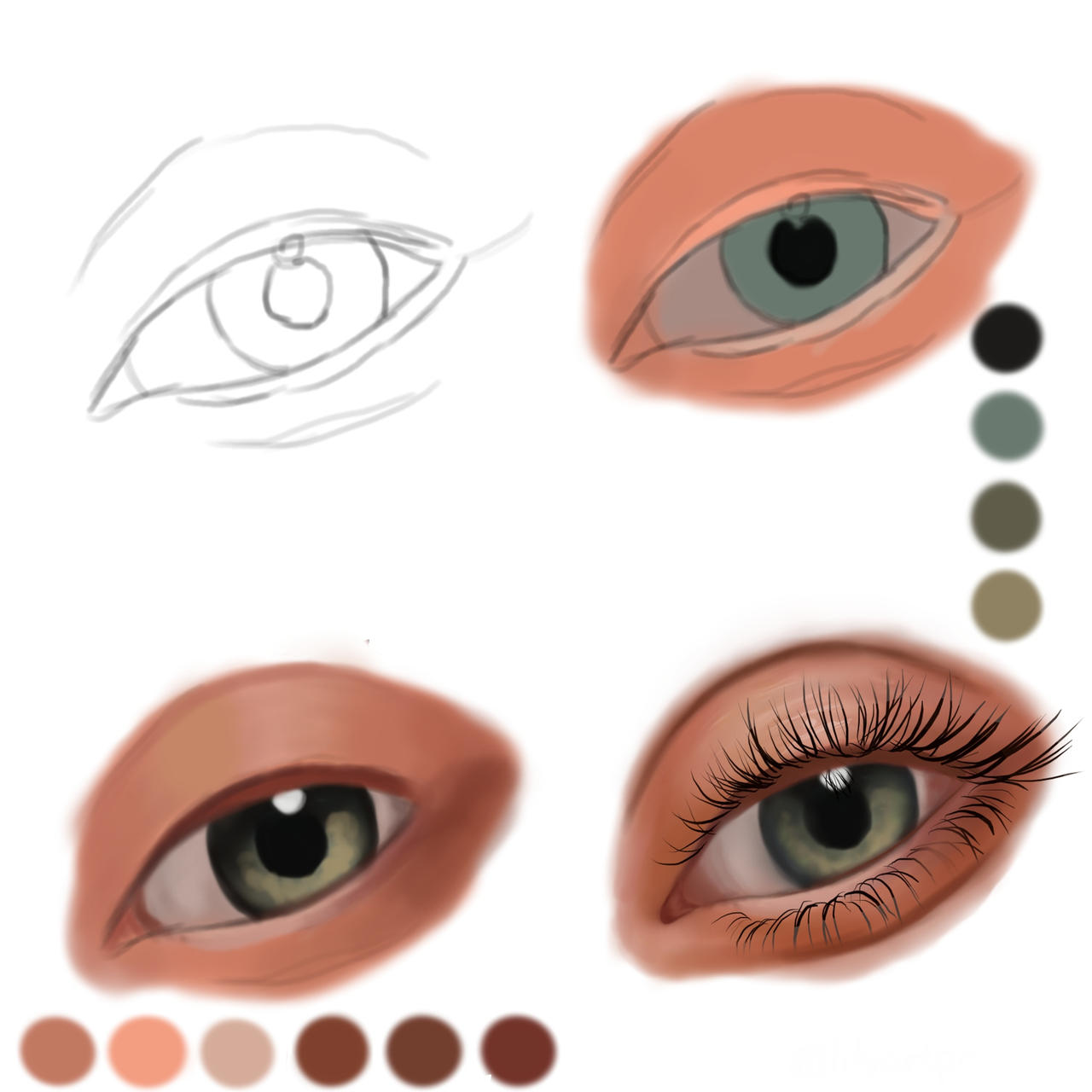 Eye Drawing Step by Step by LinaArt1 on DeviantArt