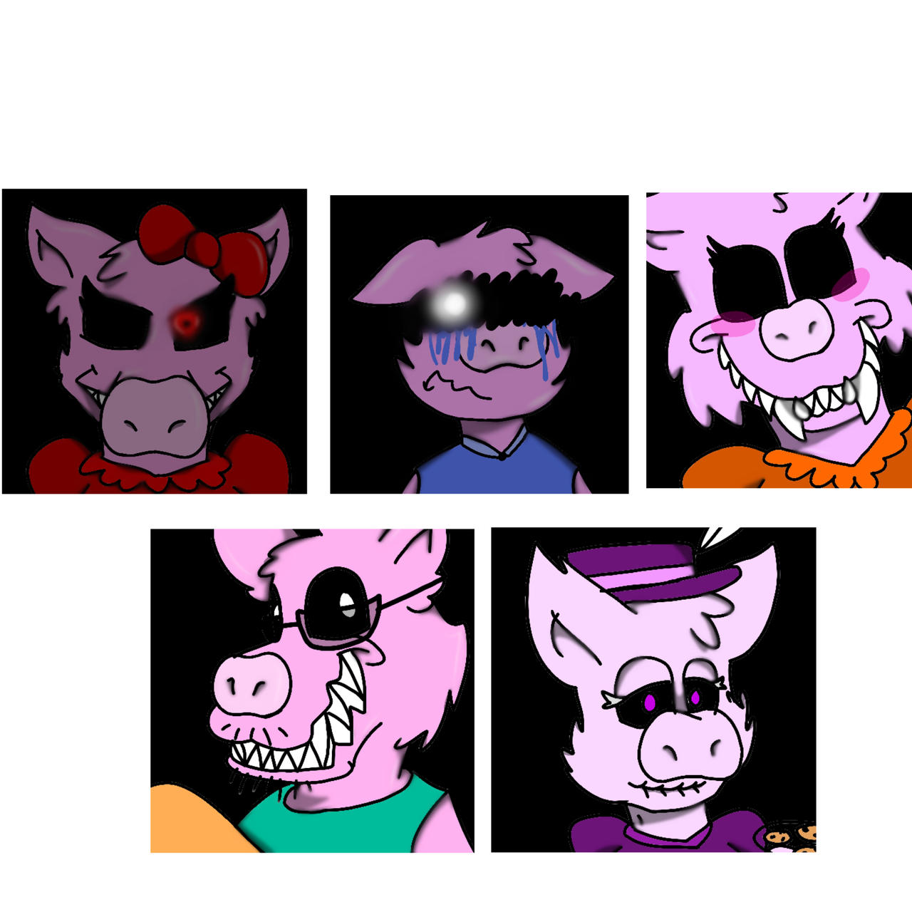 Piggy By Tattyartmemes On Newgrounds - Piggy Roblox Characters, HD Png  Download - vhv