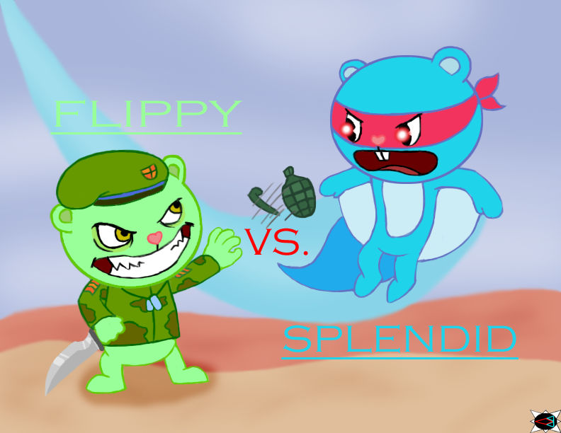 HTF: Flippy VS. Splendid by Eclipse02 on DeviantArt
