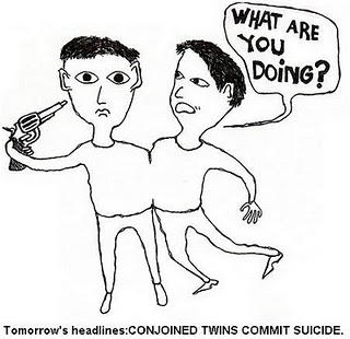 Conjoined Twins Cartoon by koncretepigs on DeviantArt