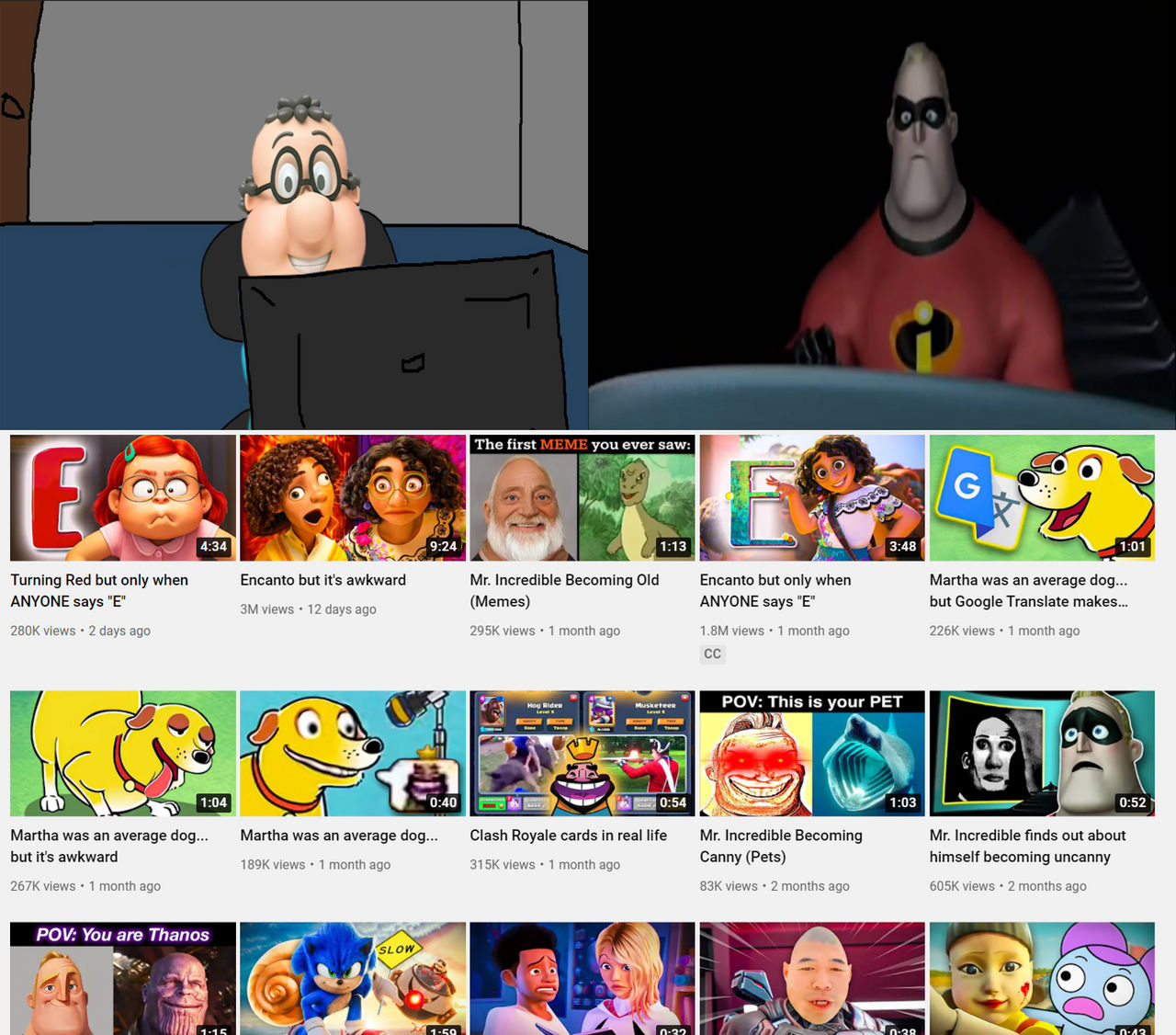 the first ever mr incredible becoming uncanny LL meme ever. POV: u