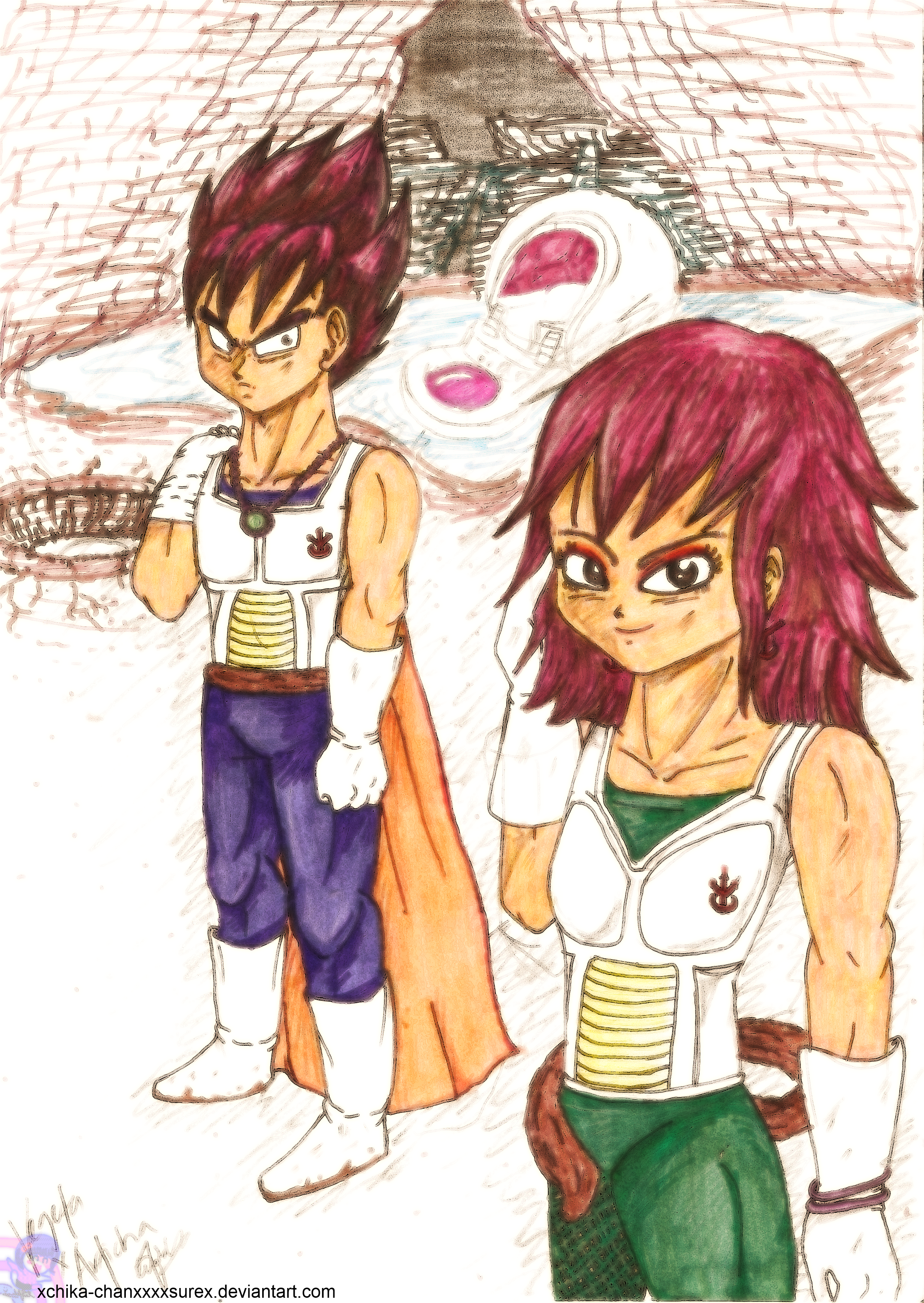 Teen Vegeta and Teen Articha