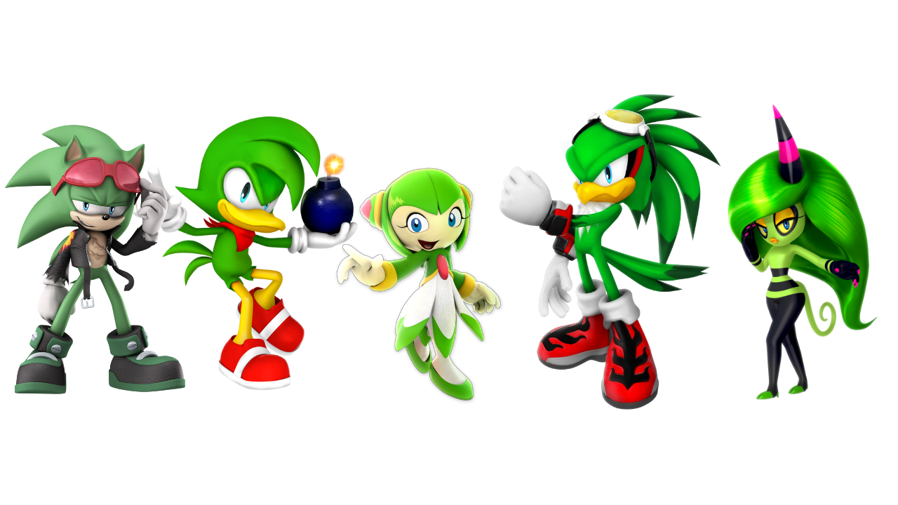 All Green Sonic Characters by SonicHedgehog02 on DeviantArt