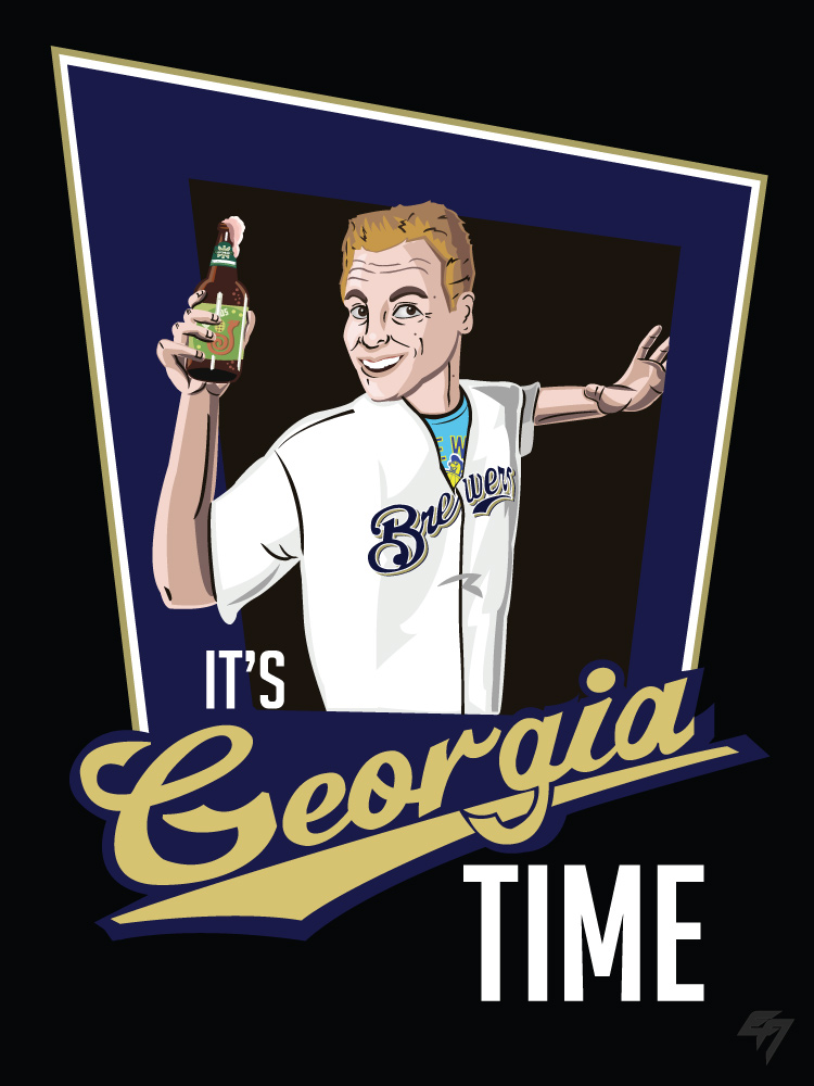 Mike Georgia Can Koozie Design