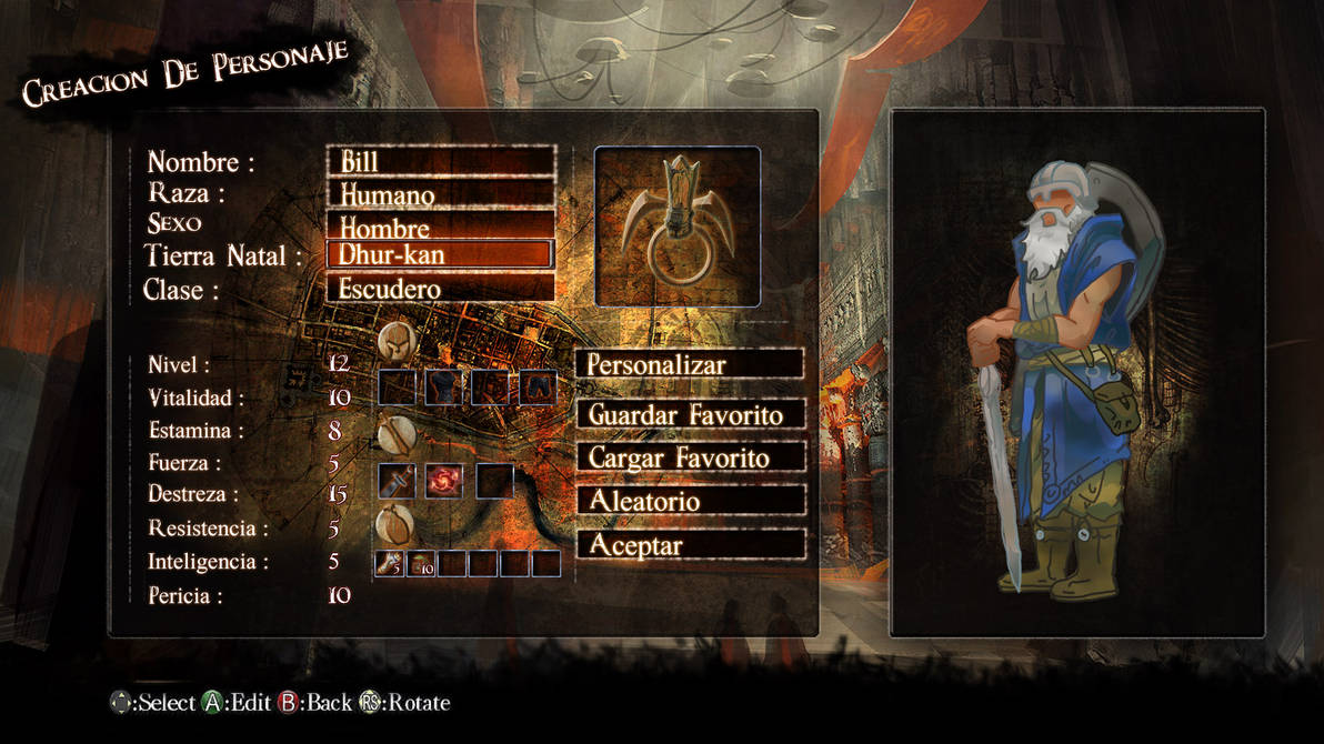Character Status Menu character's menu in-game concept by TryhanTernoc on DeviantArt
