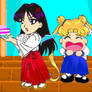 Chibi Rei and Usagi crybaby