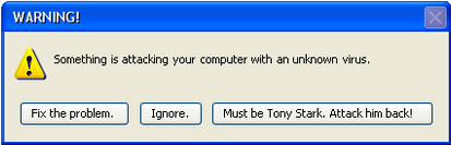 Attack Tony Stark with a virus