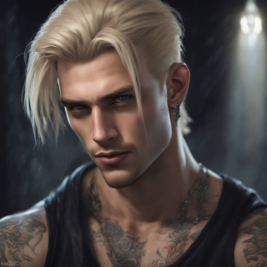 Realistic portrait of @Manu, blonde, smooth, hands by cenkbugra on ...