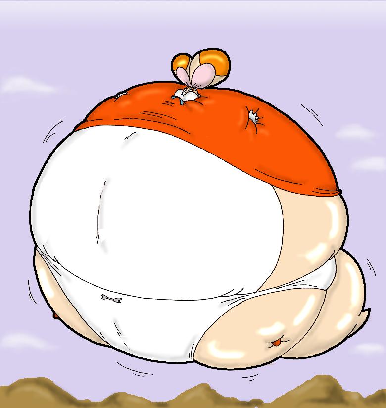 Cream the giant balloon