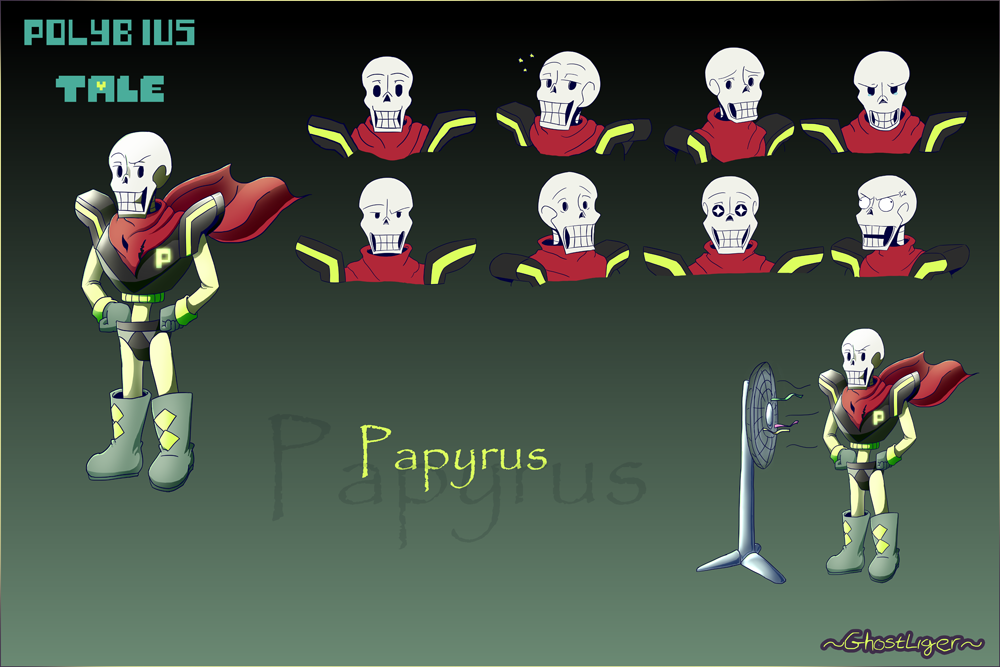 PolybiusTale Papyrus ref sheet. by GhostLiger on DeviantArt