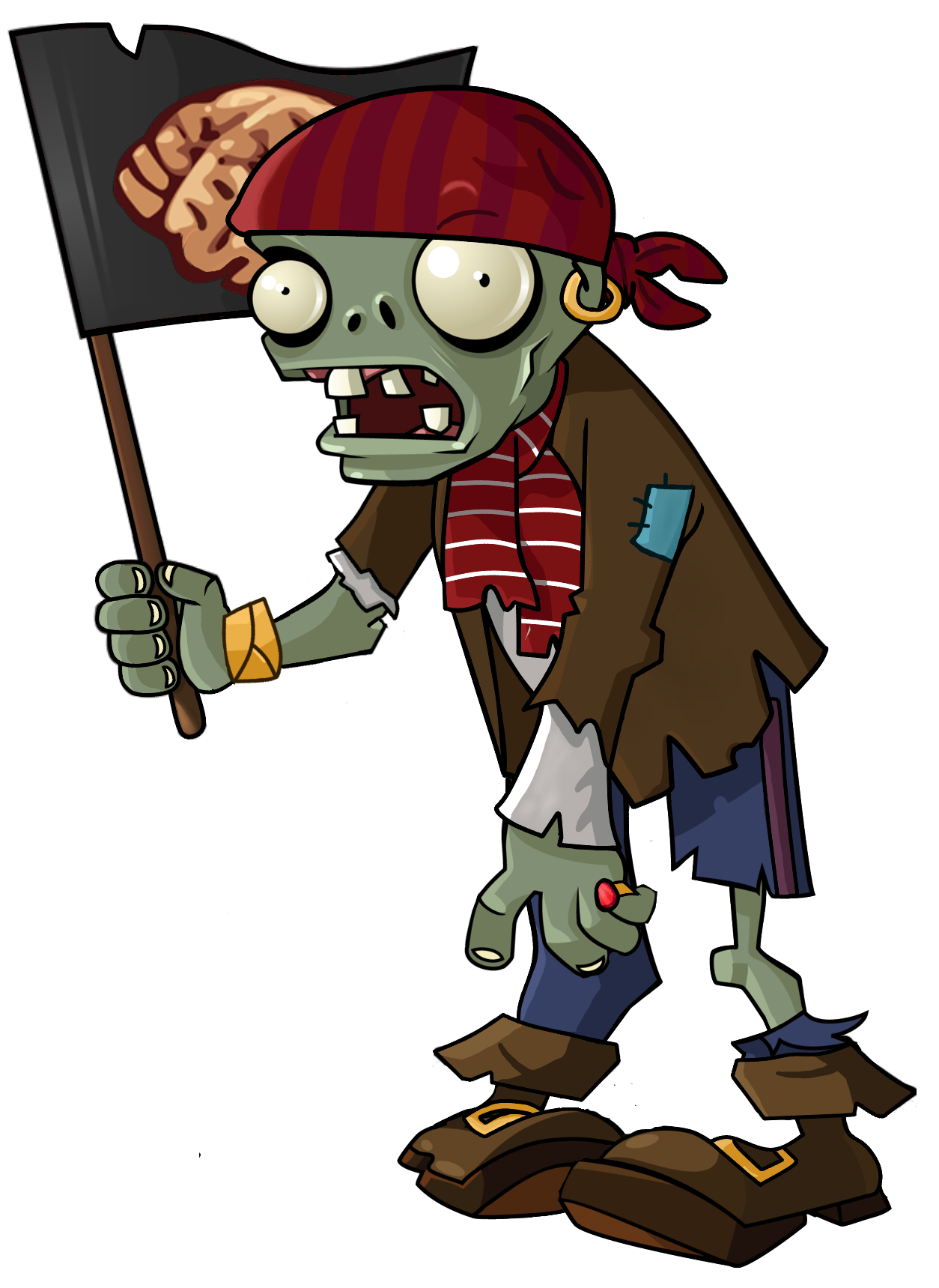 Plants vs Zombies Pirate Zombie first game style by KnockoffBandit on  DeviantArt