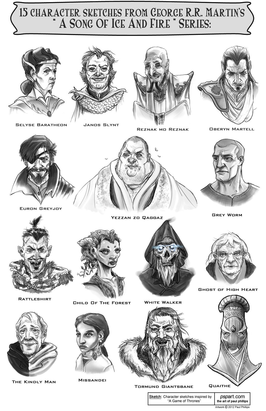 15 Characters from A Song of Ice and Fire Series by PaulPhillips on ...