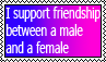Male-Female friendship stamp