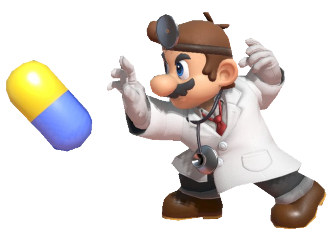 Doctor Mario throwing a pill by TransparentJiggly64 on DeviantArt