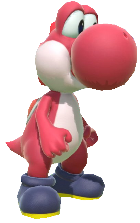 Red Yoshi Standing by TransparentJiggly64 on DeviantArt