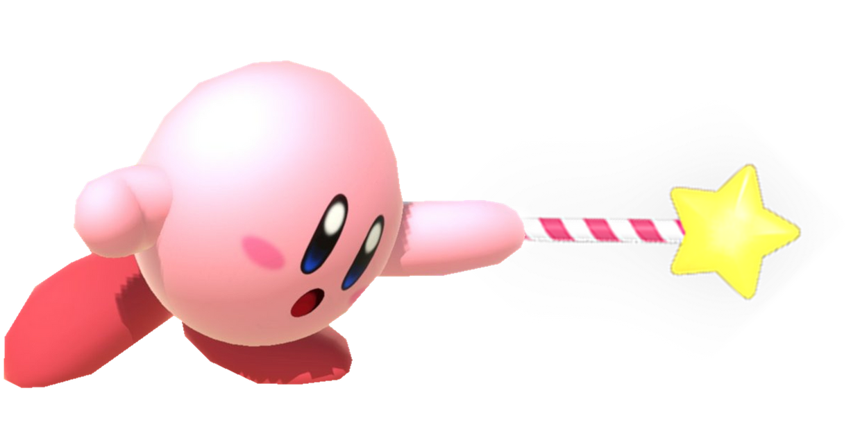 Normal Kirby swinging his Star Rod by TransparentJiggly64 on DeviantArt